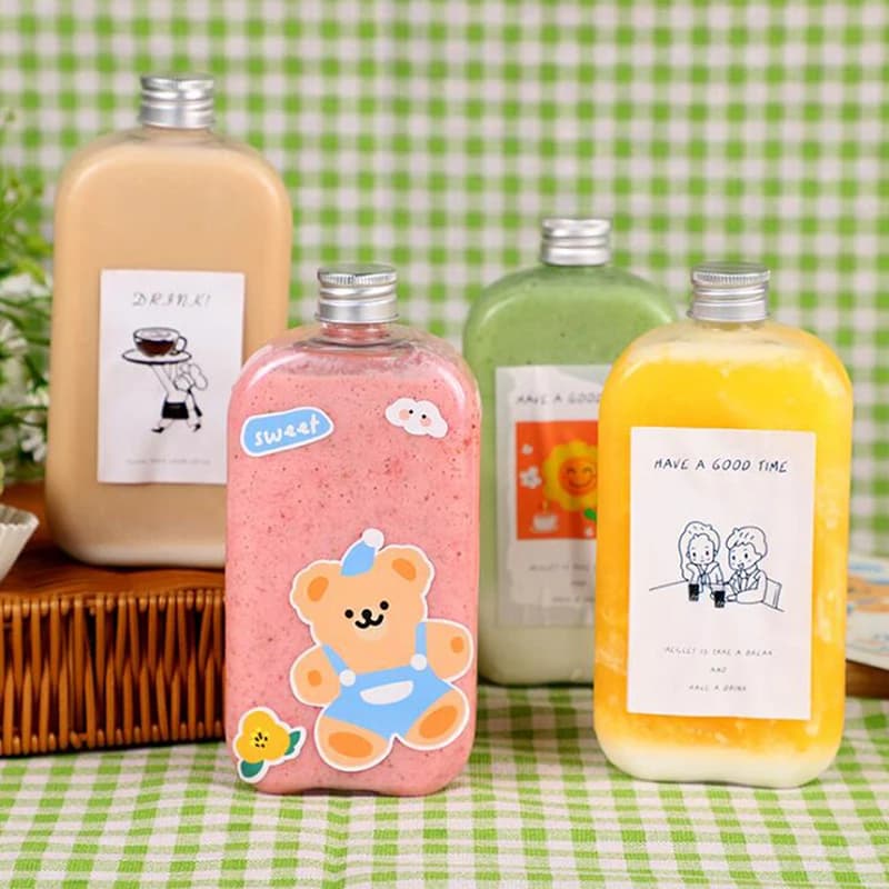 Bouteille d'eau en plastique HI avec bouchons veds, stockage de boissons, beaucoup d'eau potable, livraison directe