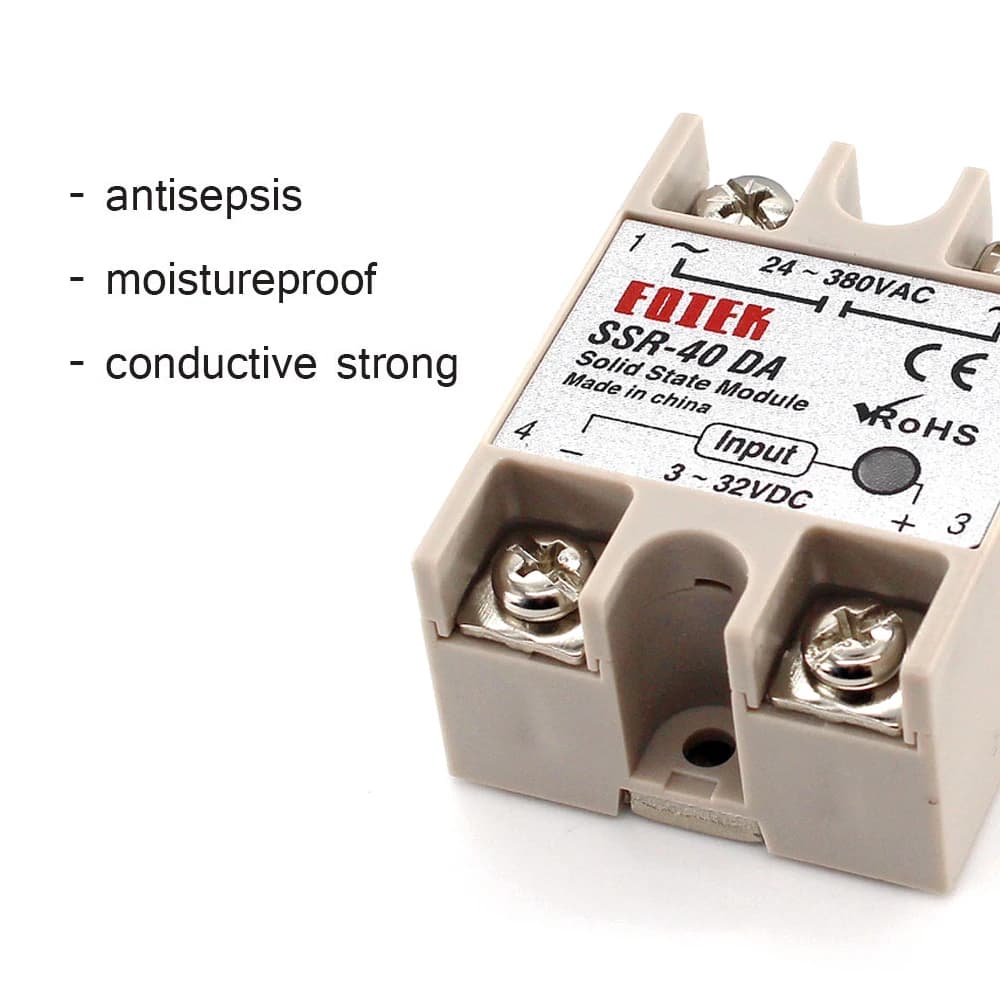 Module de relais à semi-conducteurs SSR-10DA SSR-25DA SSR-40DA 10A 25A 40A, entrée 3-32V DC 24-380V AC, sortie de haute qualité