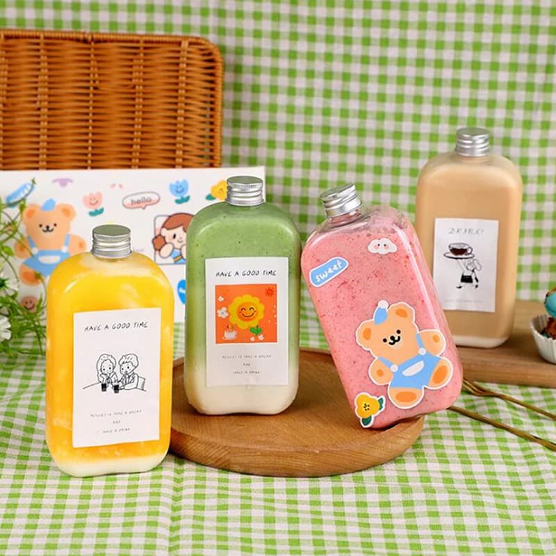 Bouteille d'eau en plastique HI avec bouchons veds, stockage de boissons, beaucoup d'eau potable, livraison directe