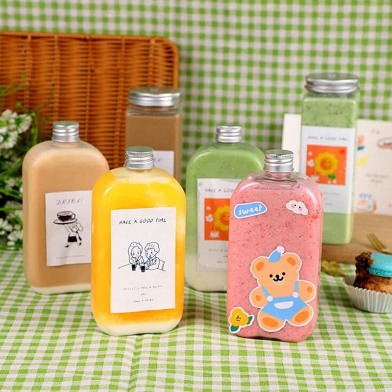 Bouteille d'eau en plastique HI avec bouchons veds, stockage de boissons, beaucoup d'eau potable, livraison directe