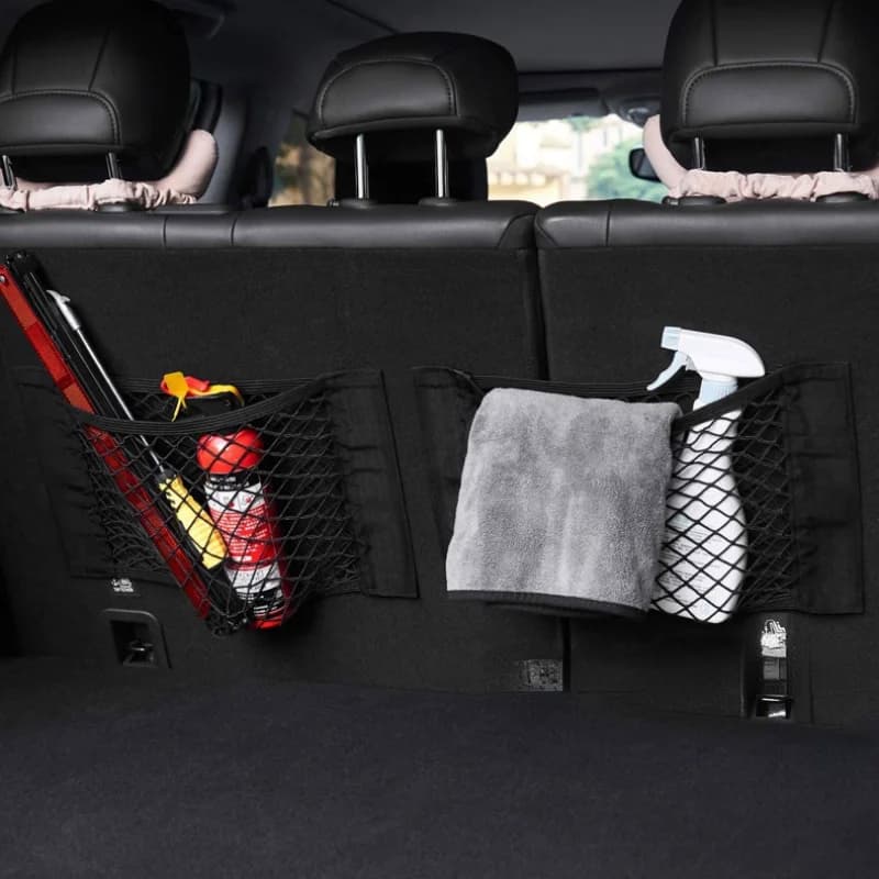 Filet de rangement élastique pour siège Ibiza 6K 6L 6J Skoda Fabia VW Polo 9N 6R Bora Golf MK4, coffre de voiture, dos de siège, filet de rangement élastique, sac organisateur de chargement