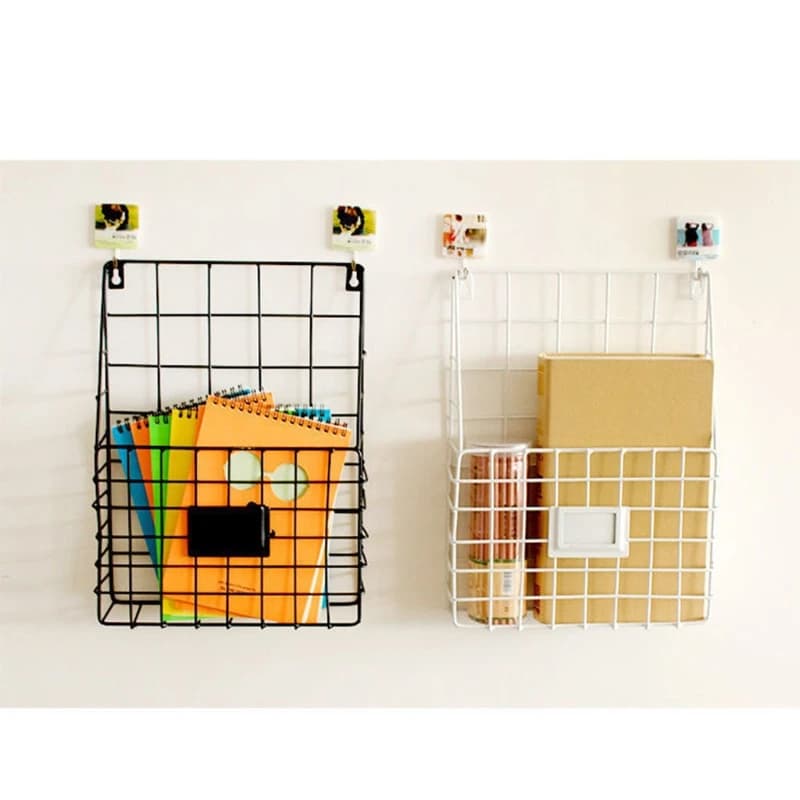 Étagère de rangement murale, panier à fil, support de fichiers de Magazine, support suspendu de Foyer de documents