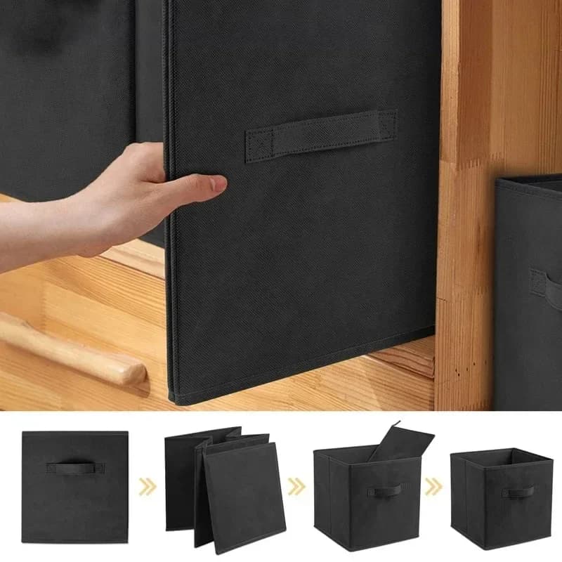 Cubes de rangement pliables en tissu, bacs pliables avec poignées, organisateur coloré pour vêtements, jouets, livres, étagères, placard, pépinière