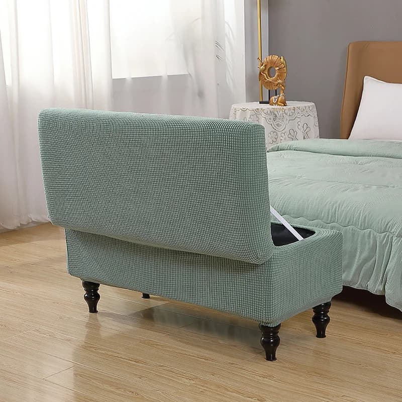 Polar Smile-Housses de repose-pieds pliables, housse rectangulaire, protection de meubles, canapé, tabouret de banc, rangement