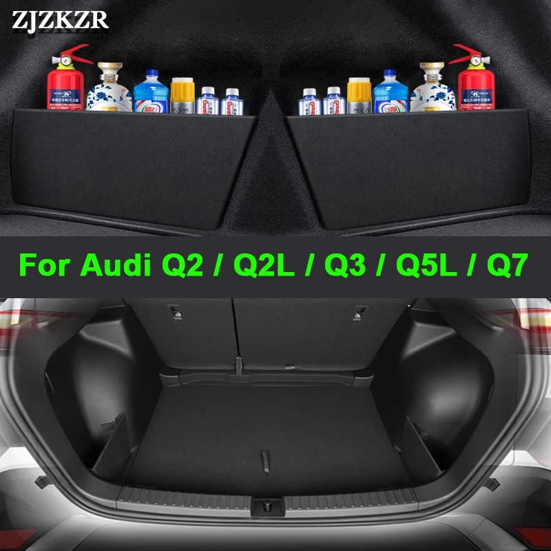 Organisateur de coffre de voiture, cloison latérale, pièces automobiles, accessoires de coffre intérieur, outils de rangement, pour Audi Q2 Q2L Q3 Q5L Q7 2023 2024 2025