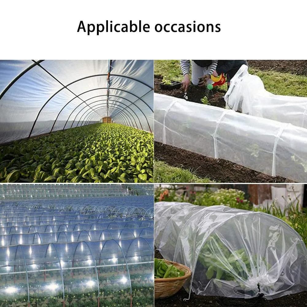 Feuille de plastique polyéthylène transparent 4/6/10M, couverture de culture agricole pour serre végétale, Film de protection Anti-UV pour jardin
