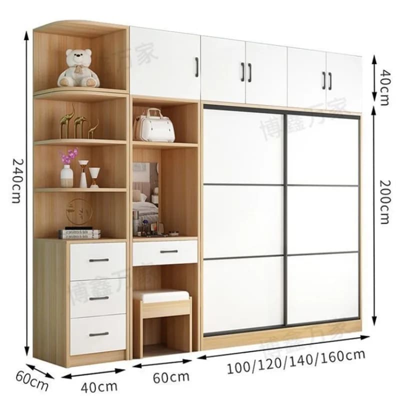 Armoire de rangement moderne pour femmes, placard européen pour chambre à coucher, organisateur de garde-robe en bois, meuble Schlaf zimmer Schrankhotel
