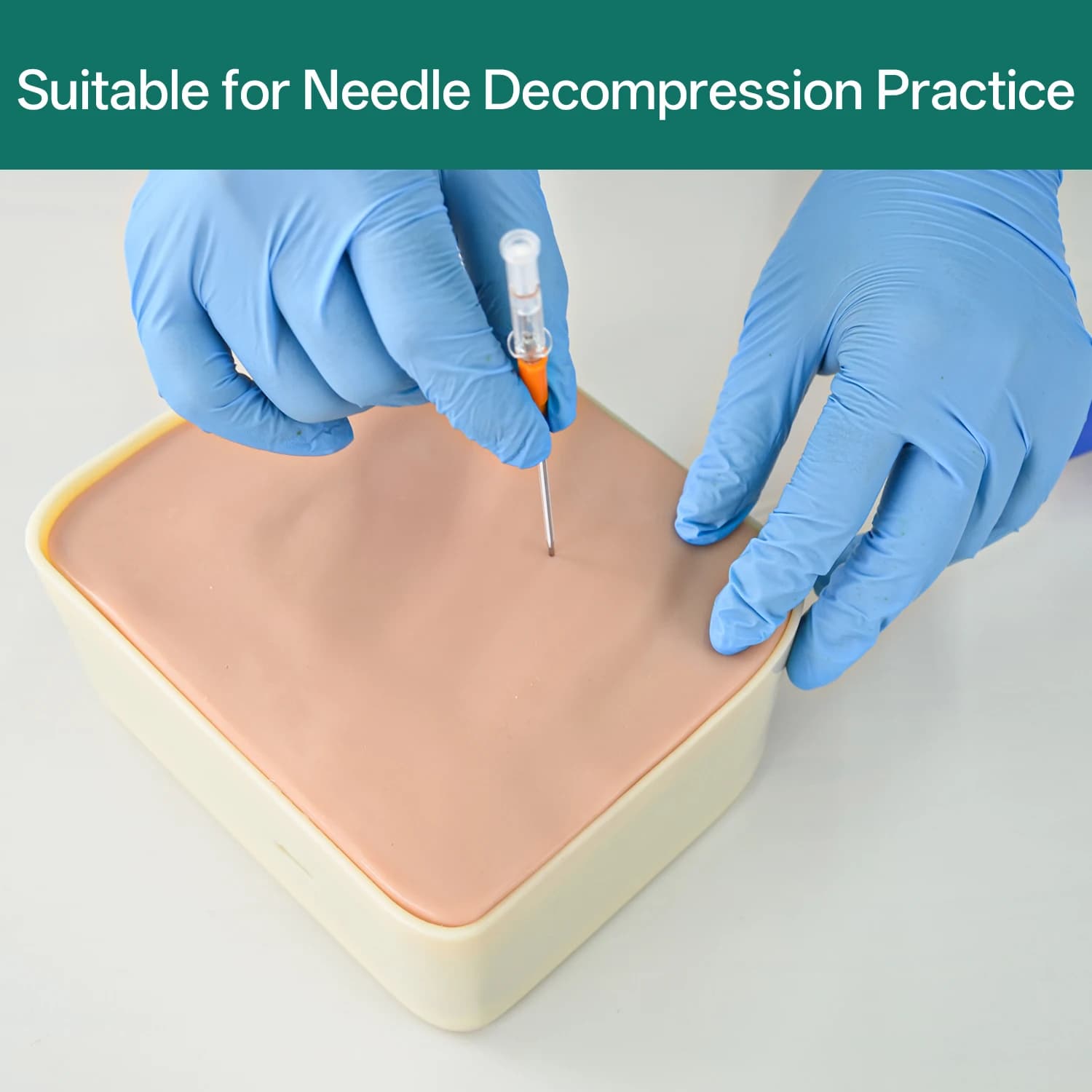 Simulateur de décompression thoracique par aiguille pour pneumothorax tenseur