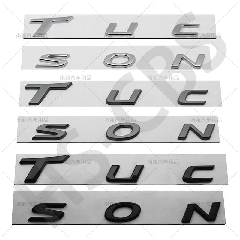 ABS Tucson Logo coffre arrière Badge lettre Logo voiture hayon corps autocollant Tucson emblème accessoires