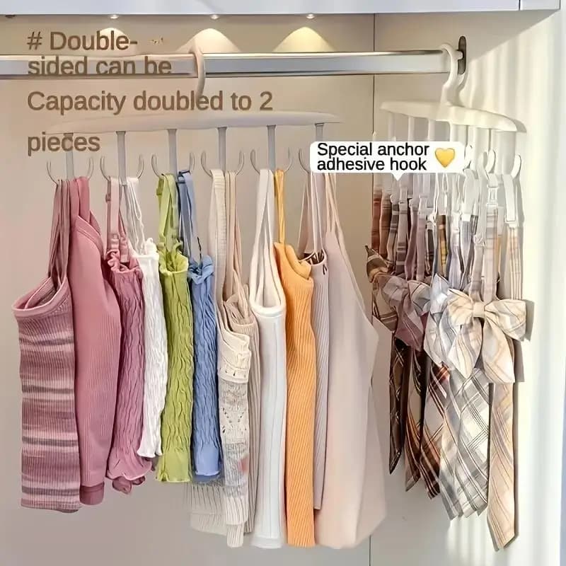 Cintre rotatif à 12 crochets – Organisateur de placard peu encombrant pour cravates, ceintures, sous-vêtements, jupes |   Rangement portable pour la maison et le dortoir