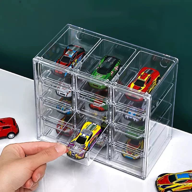 Vitrine pour modèles de voitures miniatures ; armoire murale anti-poussière pour ranger les voitures ; boîte de présentation et de rangement en acrylique pour Hot Wheels