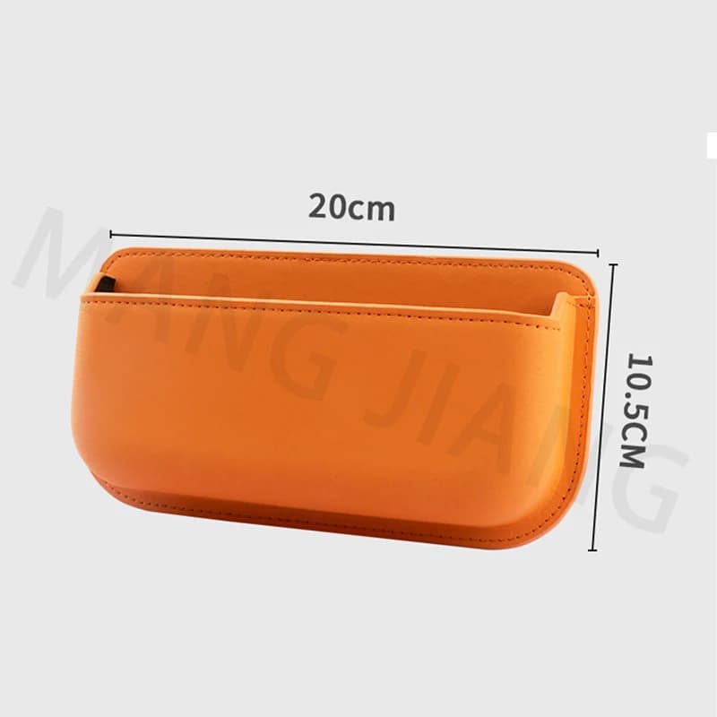 Sac de rangement de poche latéral de voiture, sac de rangement en cuir PU, sac de rangement de porte, boîte porte-monnaie de téléphone, accessoires d'intérieur