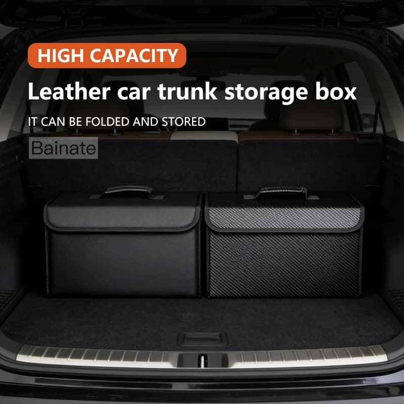 Pour AUDI A1 A3 A4 A5 A6 A7 A8 Q2 Q3 Q5 Q7 La boîte de rangement du coffre de voiture peut être pliée pour organiser les objets intérieurs et les accessoires.