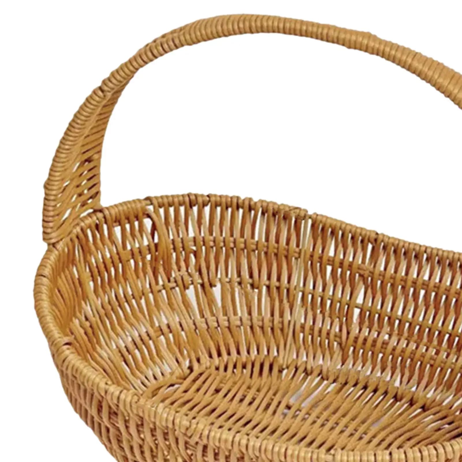 Panier de rangement tissé à la main, panier de courses, panier de pique-nique, idéal pour la plage, le shopping, la randonnée et la cuisine