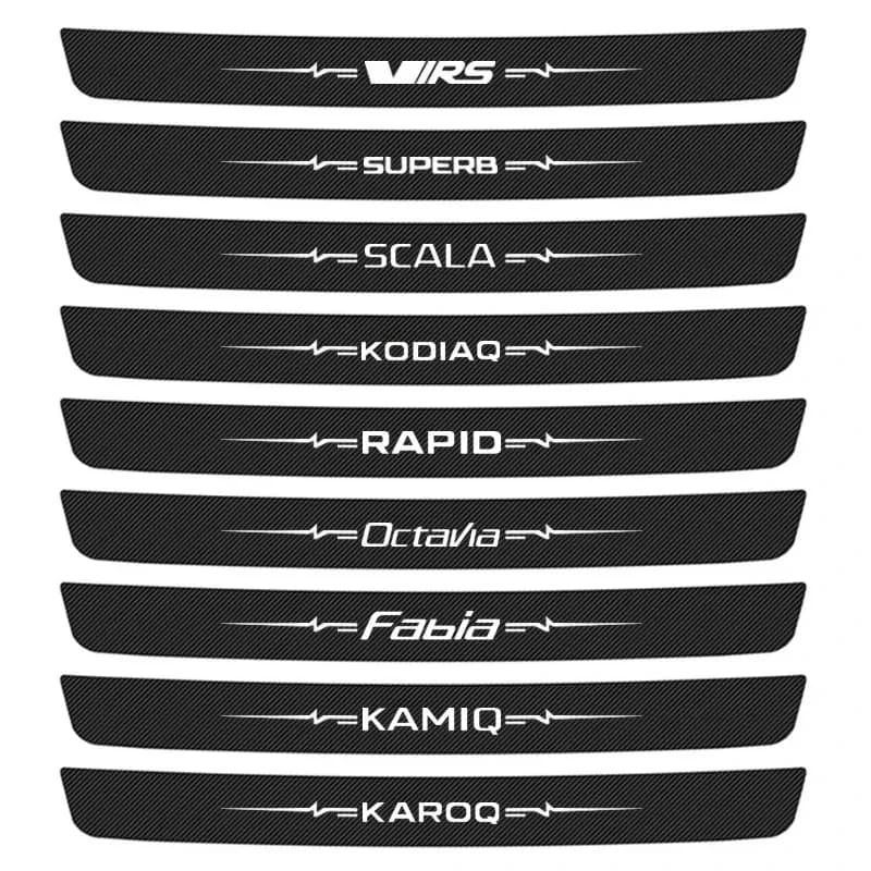 Protecteur de pare-chocs arrière de voiture, autocollants décoratifs, Skoda Octavia VRS FABIA KAMIQ KAROQ KODIAQ RAPID SCALA SUPERB, 1PC