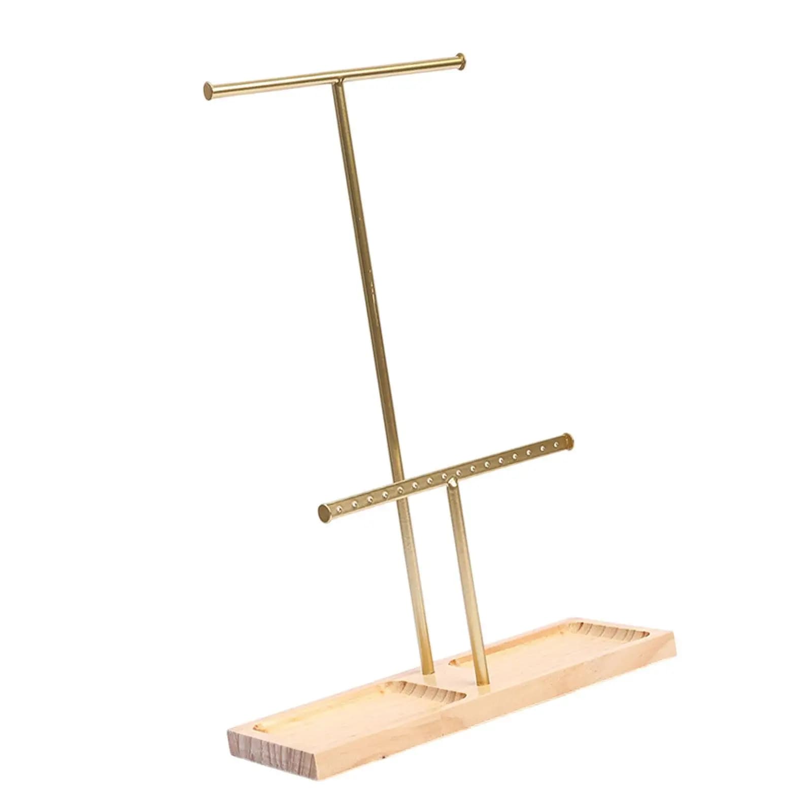 Organisateur de bijoux, support de rangement pour bijoux avec plateau, présentoir simple pour comptoir, porte-bijoux pour chambre à coucher, maison, bijouterie