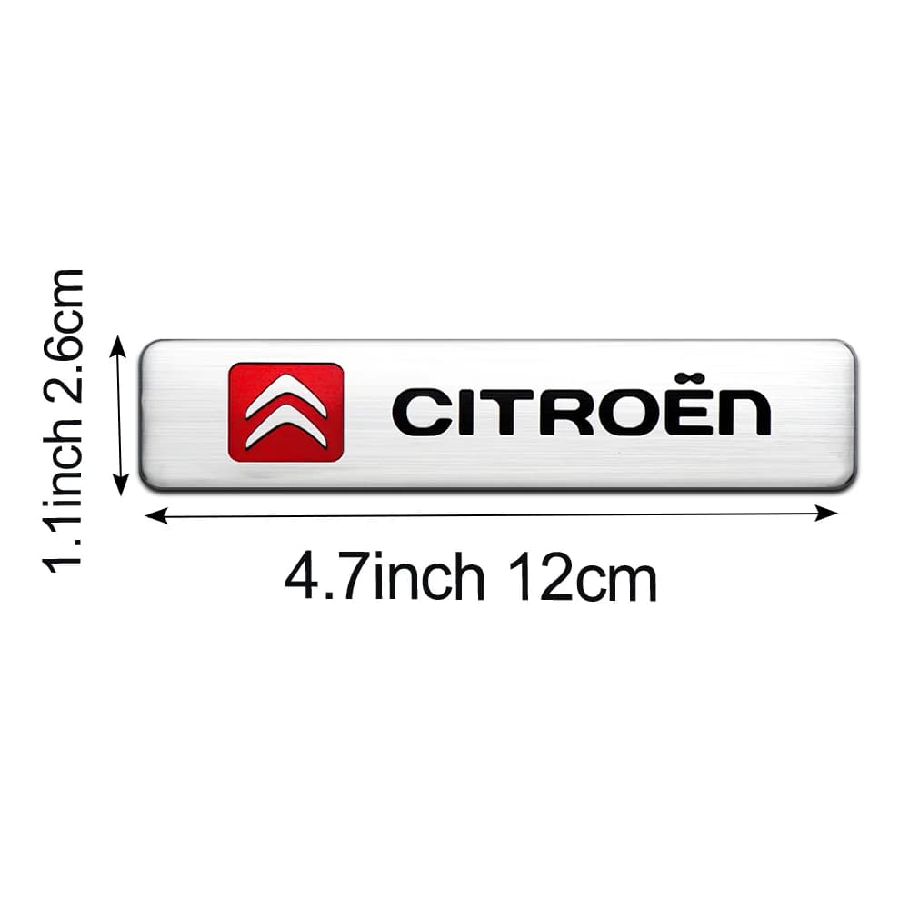 Autocollant de décoration de coffre de voiture en aluminium 3D, accessoires de voiture pour Citroen Sport C3 C4 Grand Picasso C4L C5 Aircross C-ELYSEE C6