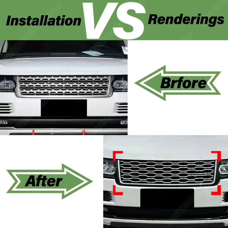 Pour Land Rover Range Rover Vogue 2013 2014 2015 2016 2017 2018 2019 Kit De Modification Du Corps Du Couvercle De Protection Du Radiateur De Course De Sport