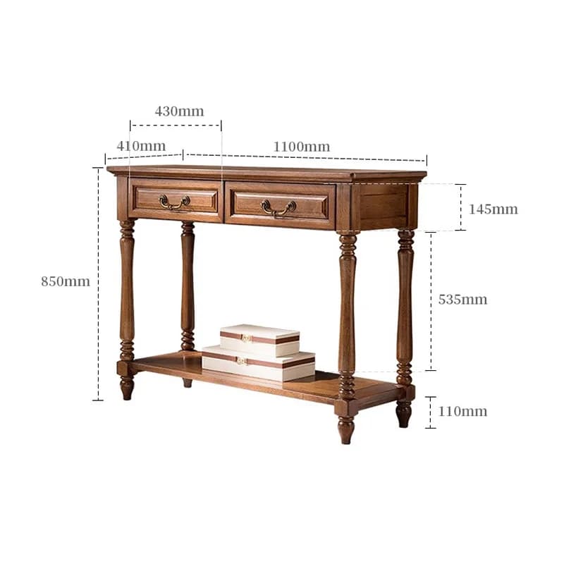 Table Console rectangulaire de rangement avec tiroirs, style romain élégant, Vintage, Console française provinciale, Meuble