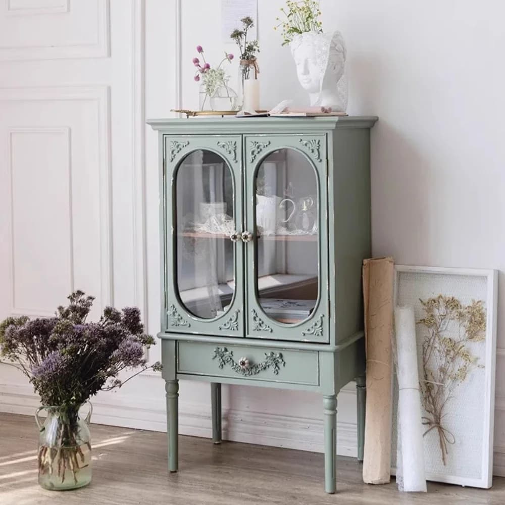 Armoire de rangement sur pied portes vertes affichage enfant armoire de luxe jouets Buffet Curio Mobili Per La Casa accessoires de maison