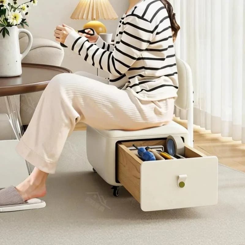 Tabouret de rangement portable pour adultes, style nordique, pour entrée, petit tabouret de luxe minimaliste, accessoires de mobilier de chambre à coucher et de maison
