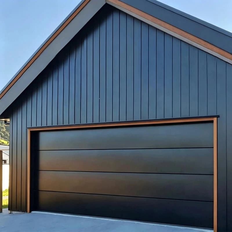 Porte de garage électrique en aluminium robuste, coupe-vent, anti-pluie, anti-rouille, durable, pour cour intérieure, avec ouverture automatique