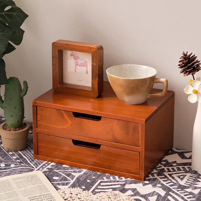 Tiroirs de rangement en bois, tiroirs d'organisation de bureau, armoire de rangement de cosmétiques de chambre à coucher, cloison de bijoux, organisateur de tiroir, décoration de maison