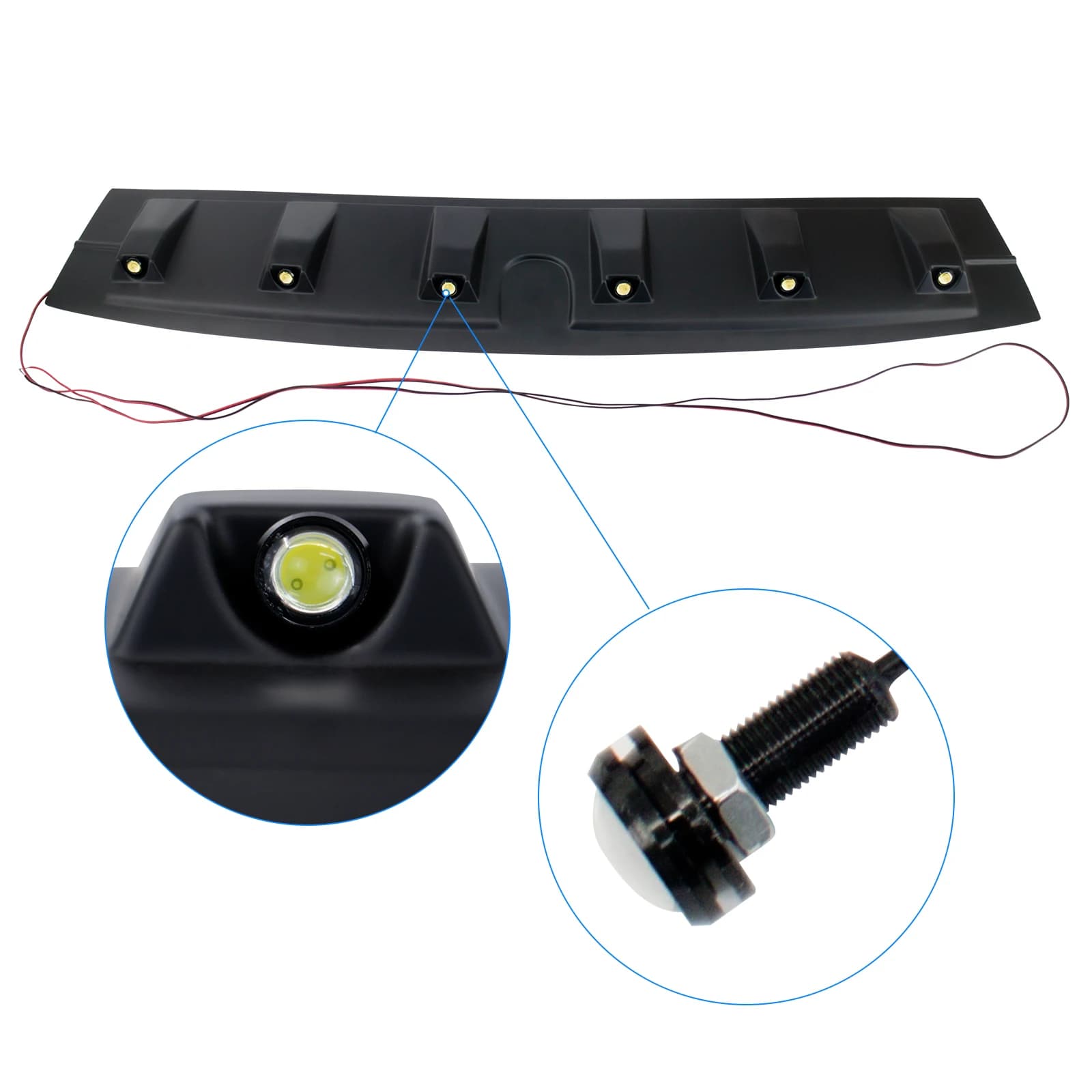 Accessoires de style Raptor pour lumières LED de toit avant, couvercle de modelmicrophone pour Ford Ranger 2019-2022, T8, Pbery, WILDTRAK, XL, XLT, XLS