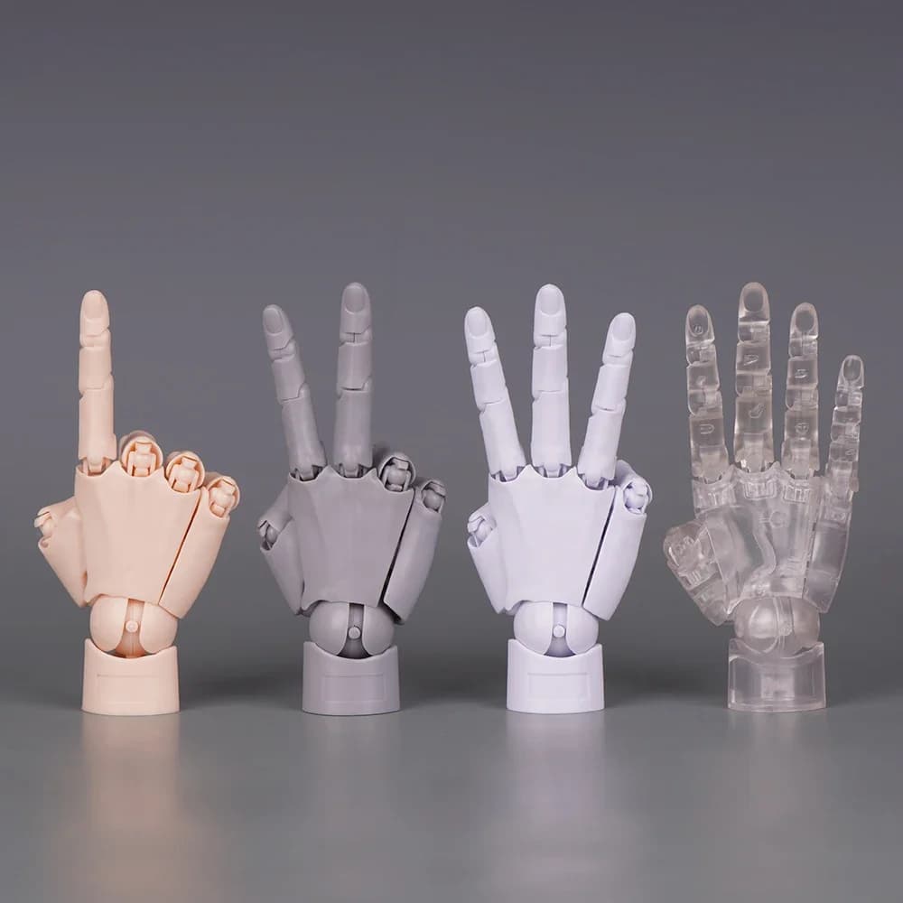 Modèle de main humaine de 10.5cm avec articulations mobiles des doigts, Simulation de paume 1:2, ornement de bureau, jouet, œuf torsadé, boîte aveugle Surprise