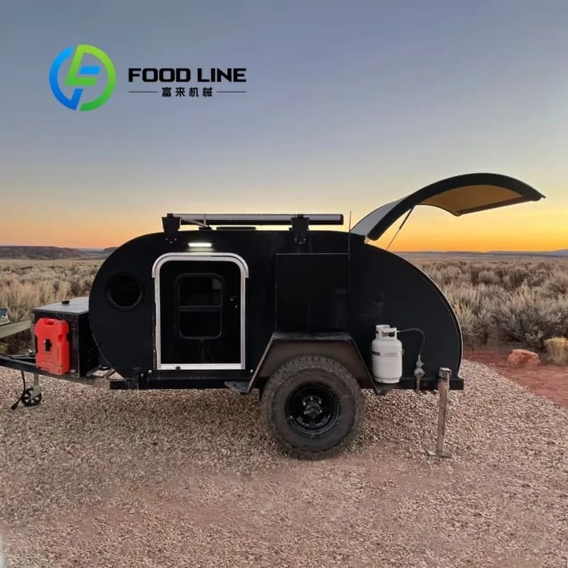 Remorque de camping familiale avec grand espace de rangement, chariot utilitaire pliable pour le camping, les voyages en camping-car, les pique-niques, la plage et les campings en plein air.