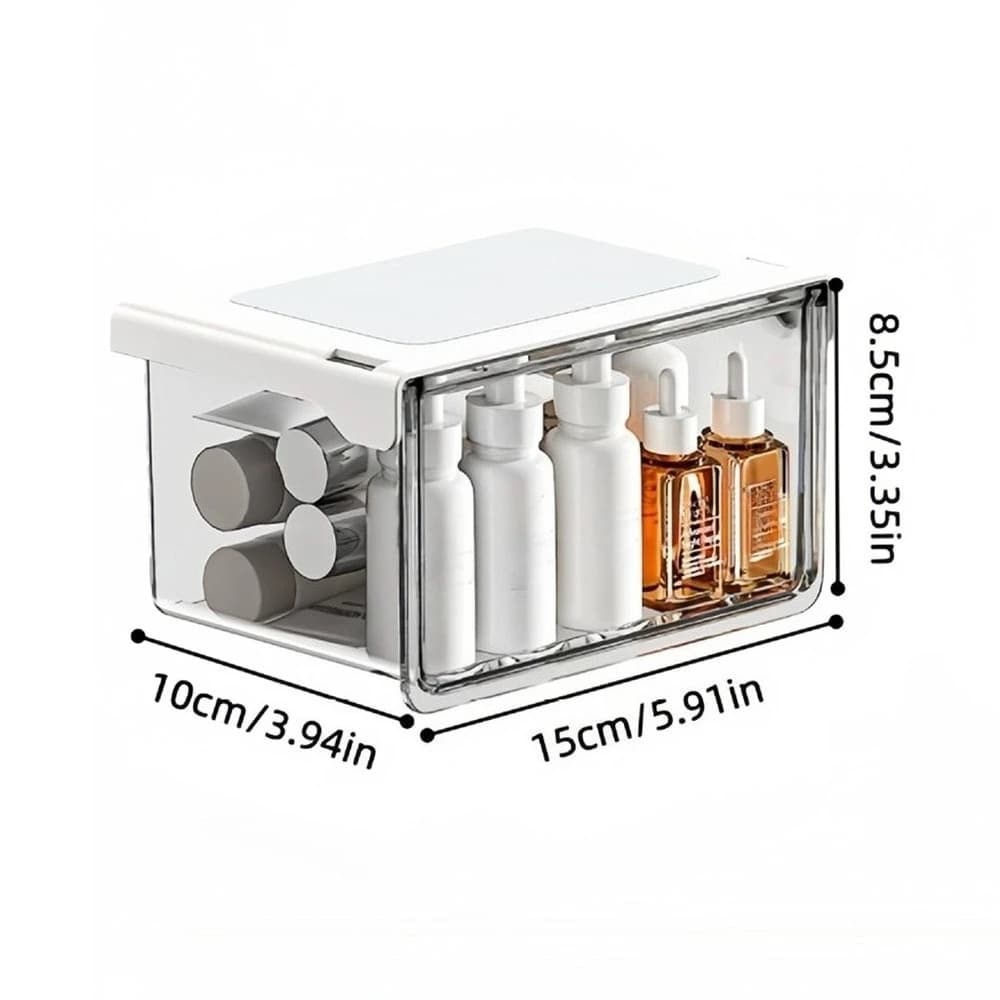 Boîte de rangement suspendue sous le bureau pour cosmétiques, organisateur de bijoux dissimulé, conteneur de maquillage, support de rangement domestique pour coiffeuse