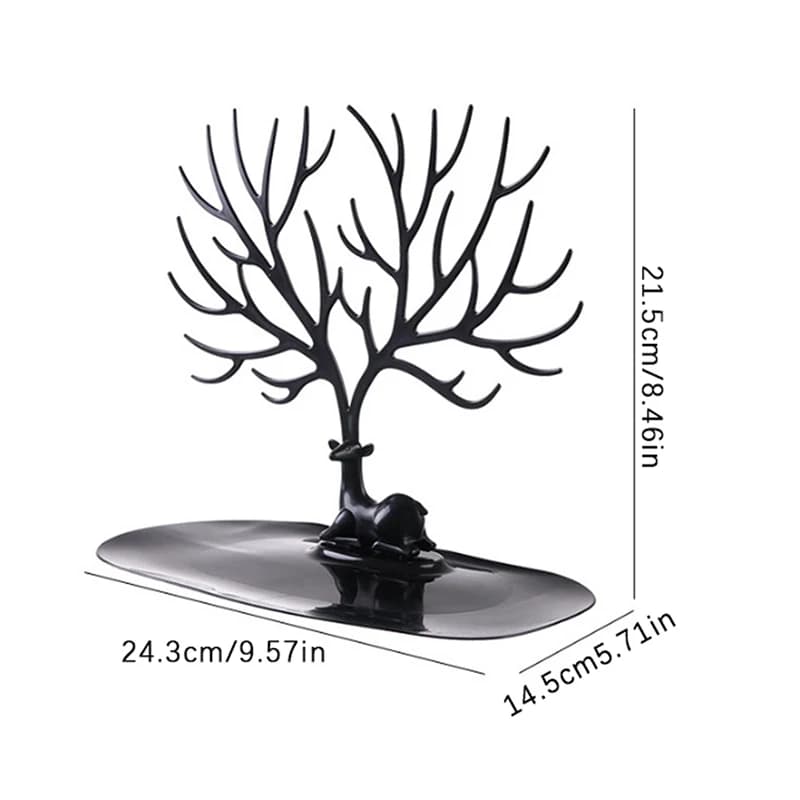 Présentoir à bijoux, plateau, supports de rangement d'arbre, boucles d'oreilles, colliers, bagues, boîtes à bijoux, étui organisateur de bureau, support de maquillage, décor