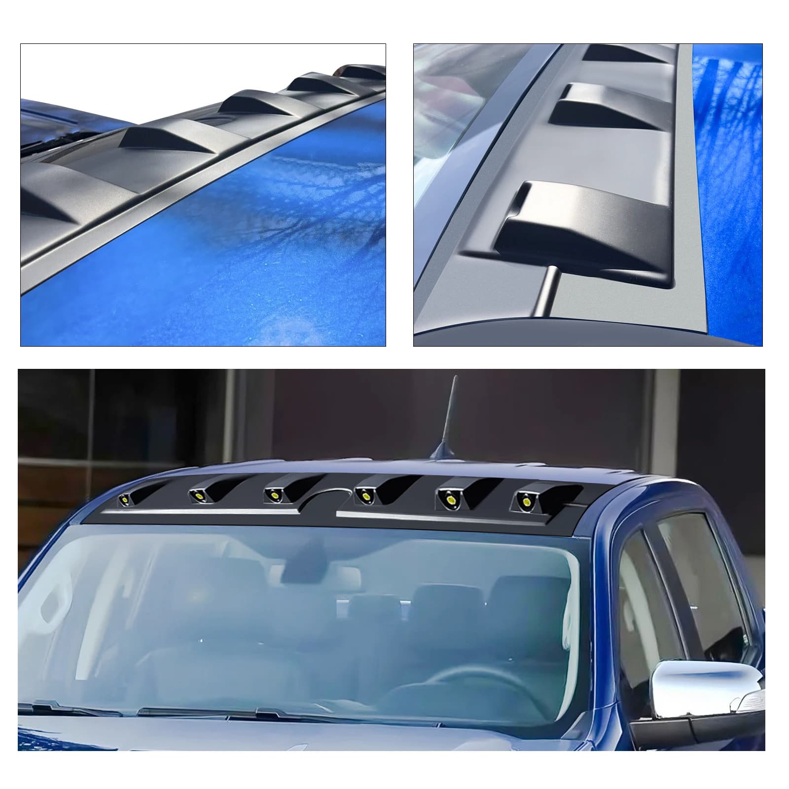 Accessoires de style Raptor pour lumières LED de toit avant, couvercle de modelmicrophone pour Ford Ranger 2019-2022, T8, Pbery, WILDTRAK, XL, XLT, XLS