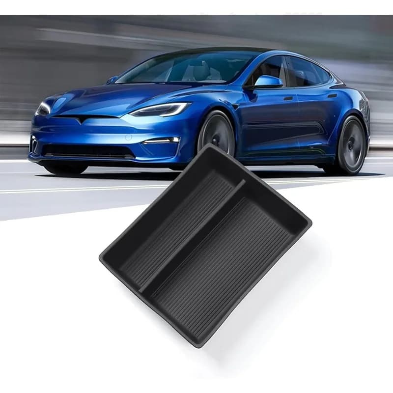 Compatible avec l'organisateur de console Tesla Model X/Model S 2021-2024, stockage de console centrale rafraîchissant pour modèle S/X Plaid/longue portée