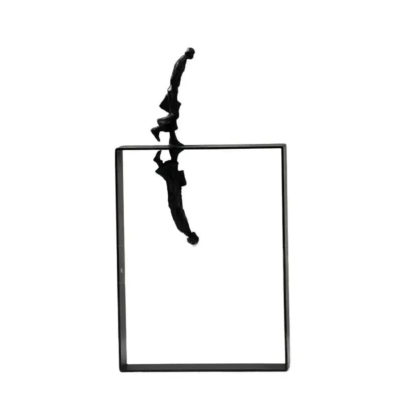 Décoration en métal, minimalisme, sculpture abstraite réfléchissante, décoration de bureau et de maison, sculpture, modèle miniature