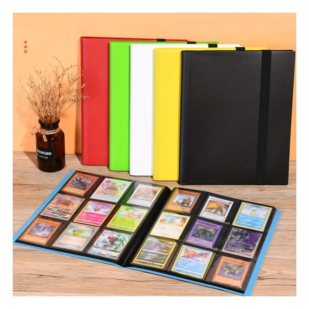 Classeur de poche à chargement latéral pour cartes de jeu et cartes de sport, dossier d'album de cartes à collectionner, 9 poches, 360