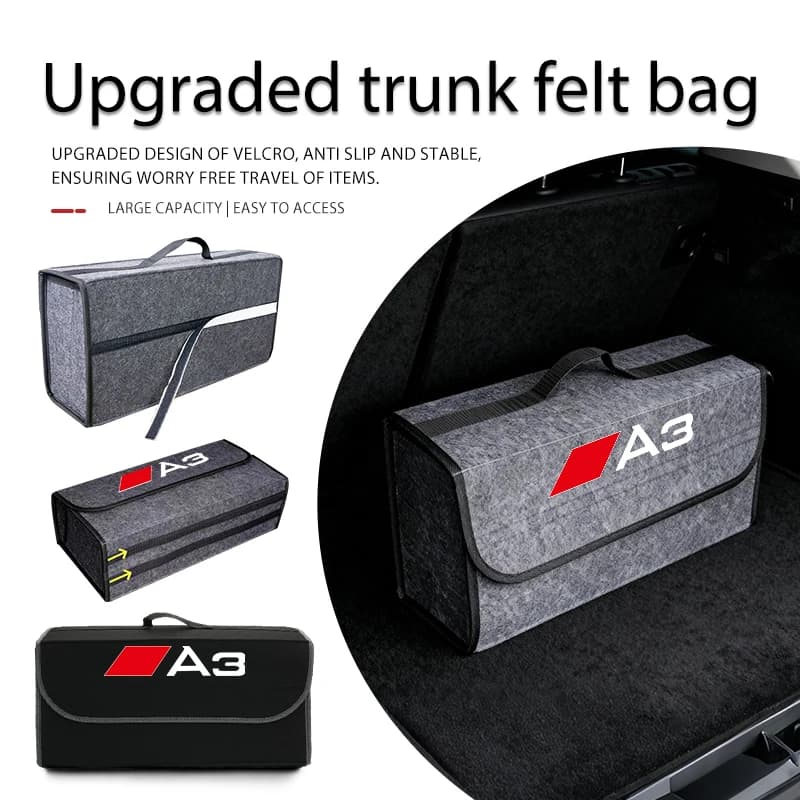 Boîte de rangement pour coffre de voiture, organisateur de voyage portable, sac pliable pour Audi S RS ABT A1 A2 A3 A4 A5 A6 A7 A8