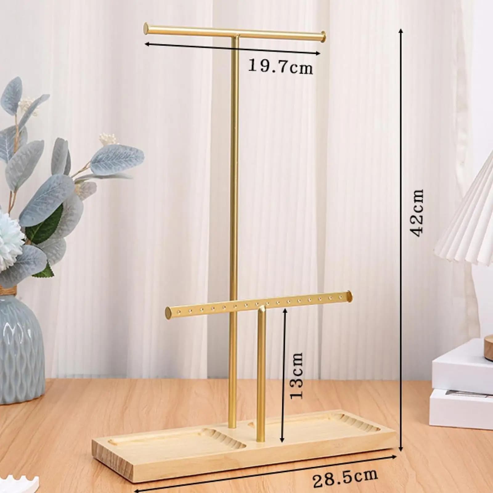 Organisateur de bijoux, support de rangement pour bijoux avec plateau, présentoir simple pour comptoir, porte-bijoux pour chambre à coucher, maison, bijouterie