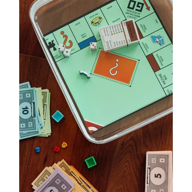 1 boîte de rangement rigide transparente avec fermeture à glissière - Organisateur de jeux de société en plastique durable, adapté aux jeux, aux puzzles