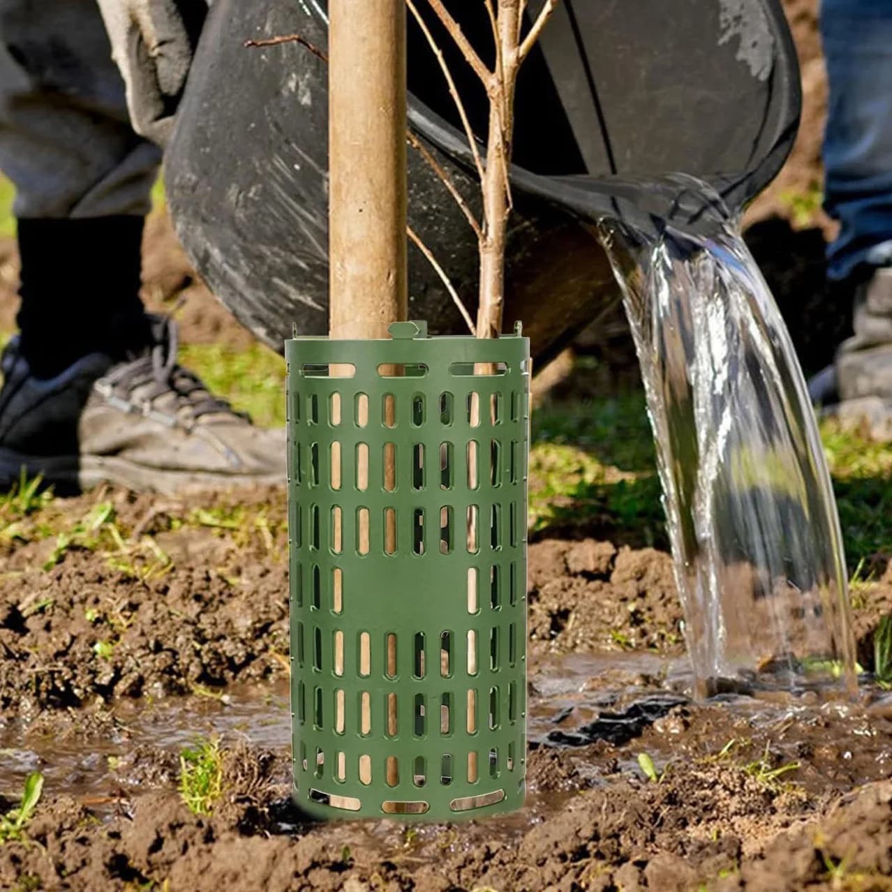 Protecteur de tronc d'arbre en plastique, flexible, réglable et respirant, pour jeunes arbres contre les rongeurs, les lapins et les tondeuses de jardin