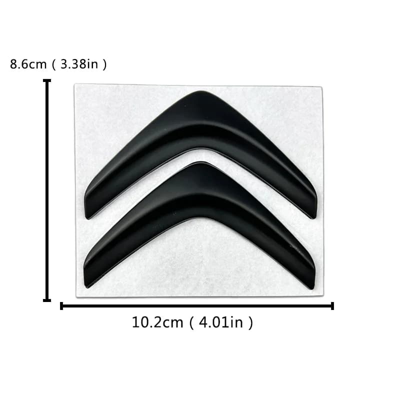Emblème de coffre en forme de V Citroën, badge de logo arrière pour C3 C4 C5 Cactus Berlingo, accessoires de style automobile en ABS (8 couleurs, 2 tailles)