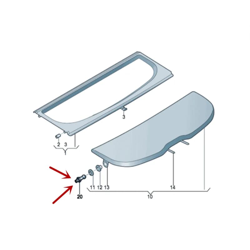 Boucle à Boulon pour Cloison de Coffre, Accessoire pour Audi Q3