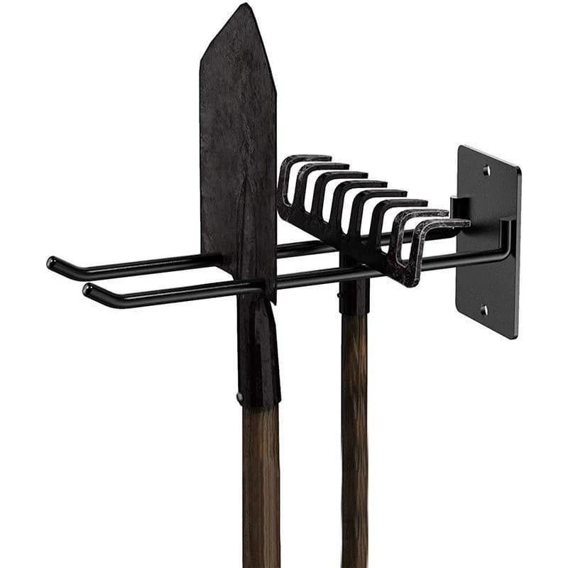 Support de rangement d'outils en métal, porte-outils de jardin de Garage mural avec vis d'installation pour pelles, houes et outils de jardinage