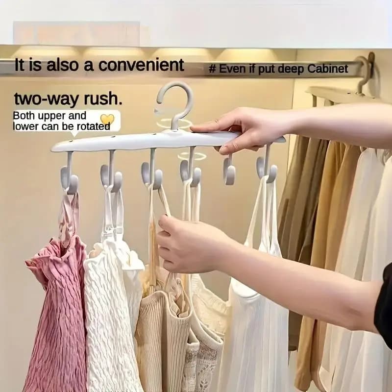 Cintre rotatif à 12 crochets – Organisateur de placard peu encombrant pour cravates, ceintures, sous-vêtements, jupes |   Rangement portable pour la maison et le dortoir