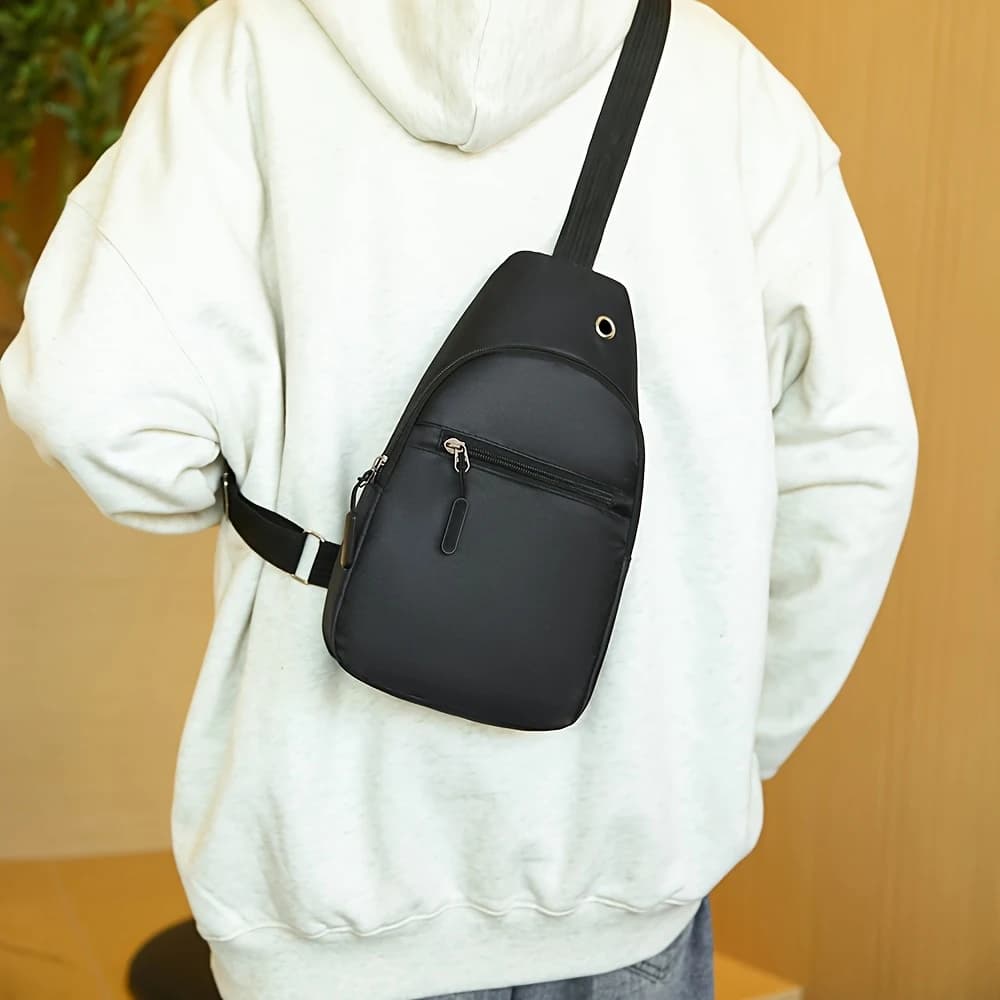 Sac de poitrine en tissu Oxford, multi-compartiments, sac de voyage sportif, sac bandoulière décontracté, petit sac à dos à une épaule