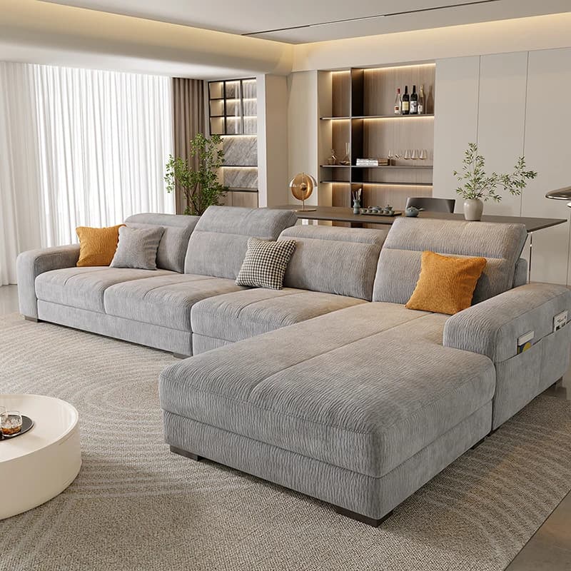 Canapé de rangement pliant, bras de couchage confortable, minimaliste, grand salon, Divani Da Soggiomo, accessoires de maison