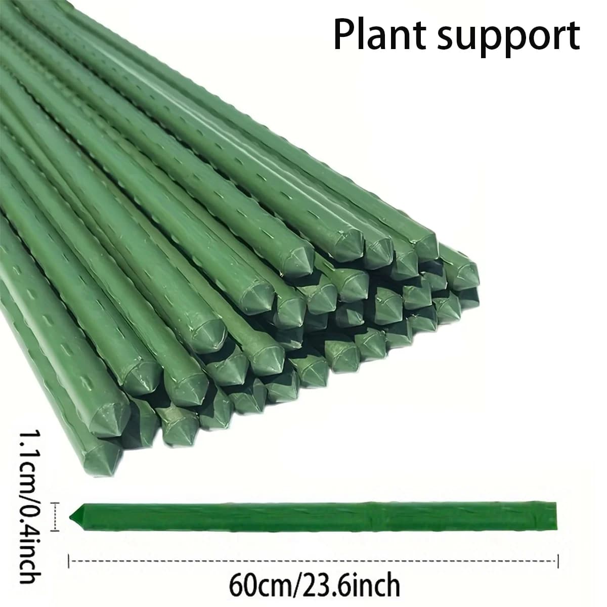Support de pergola pour jardin vert - Tiges de support pour plantes en acier revêtu de PVC, supports de plantation pour potager, supports pour vignes