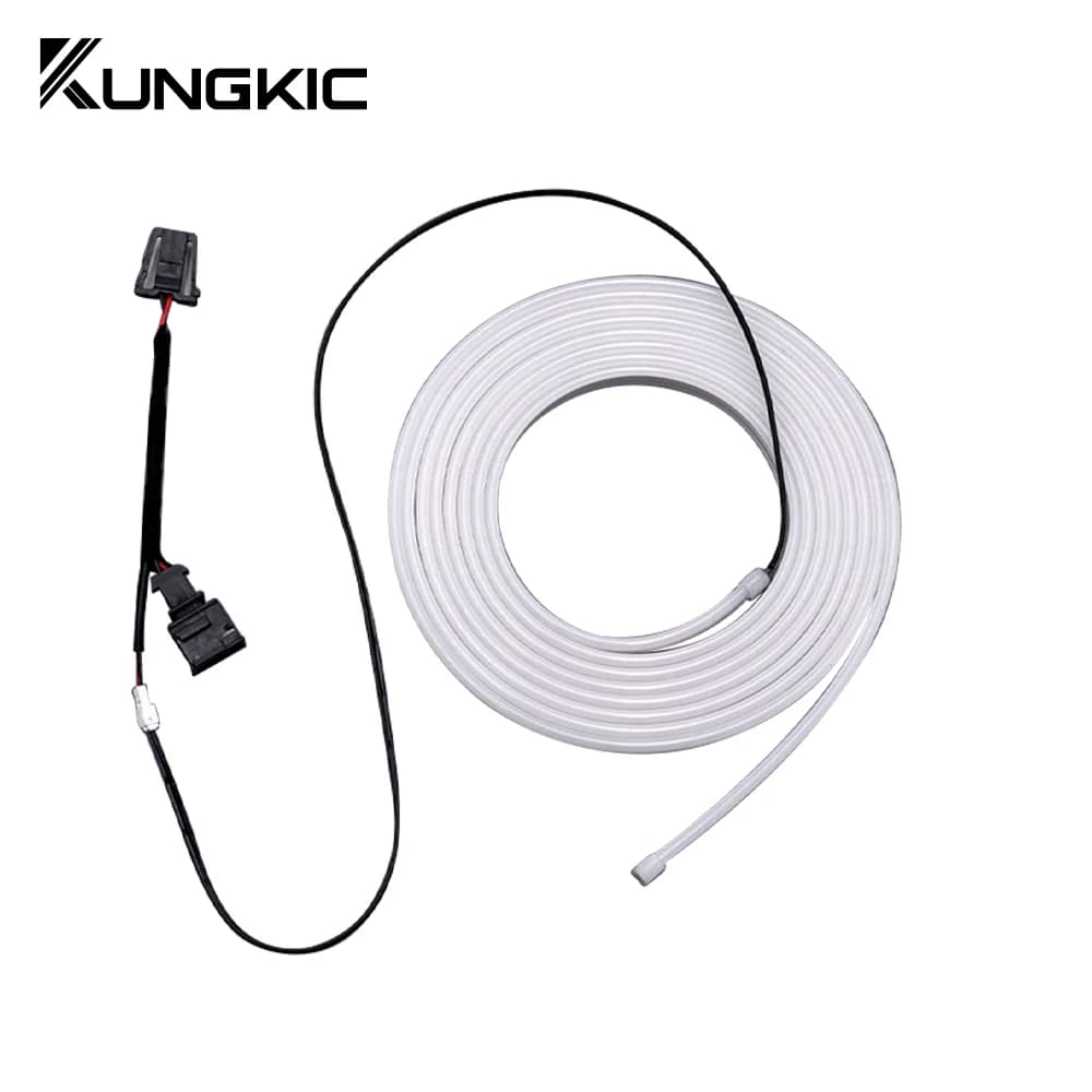 Lumière LED en silicone brillant pour coffre arrière, lumière jaune et blanche, accessoires de décoration de proposition, GOLF, Volkswagen, POLO, 2009-2024