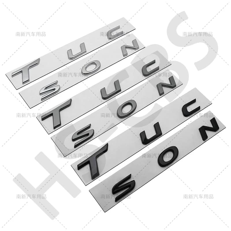 ABS Tucson Logo coffre arrière Badge lettre Logo voiture hayon corps autocollant Tucson emblème accessoires