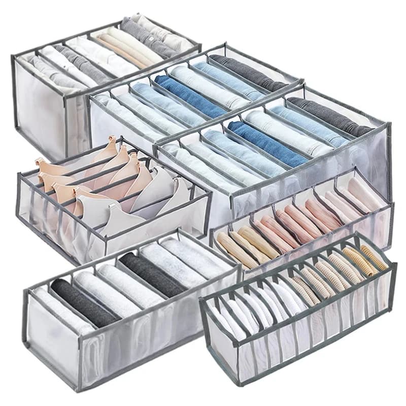Organisateur de tiroir pour sous-vêtements, boîte de rangement pliable, organisateurs de placard, diviseur de tiroir, boîtes de rangement pour sous-vêtements, chaussettes, soutien-gorge